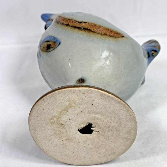 Tonal El Palomar Mexico Pottery Chicken Figurine Floral Blue Butterfly - Picture 11 of 12